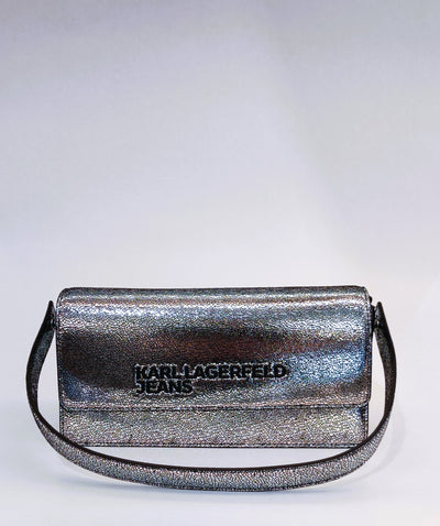 Karl Lagerfeld Logo Crossbody Bag | Silver