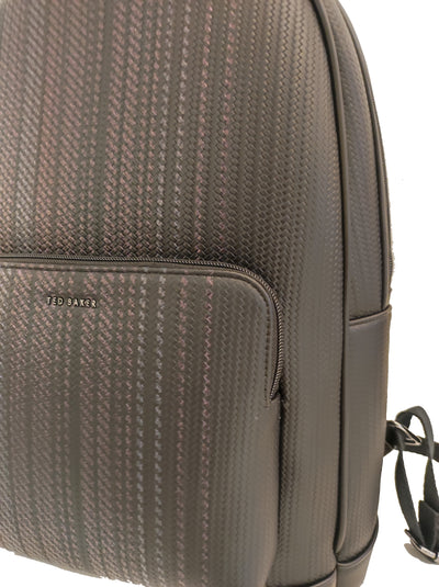 Ted Baker Waliis Printed Weave PU Backpack | Black