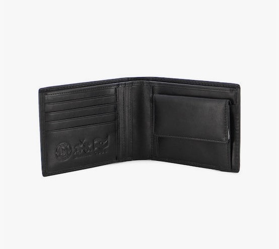 La Martina Men's Leather Wallet with Coins Pocket | Black