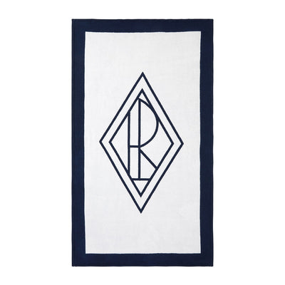 Ralph Lauren Blair Beach Towel 100x170cm | Navy/White