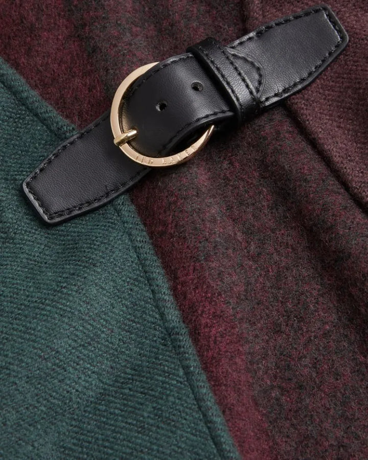 Ted Baker Suffia Buckle Poncho | Dark Red