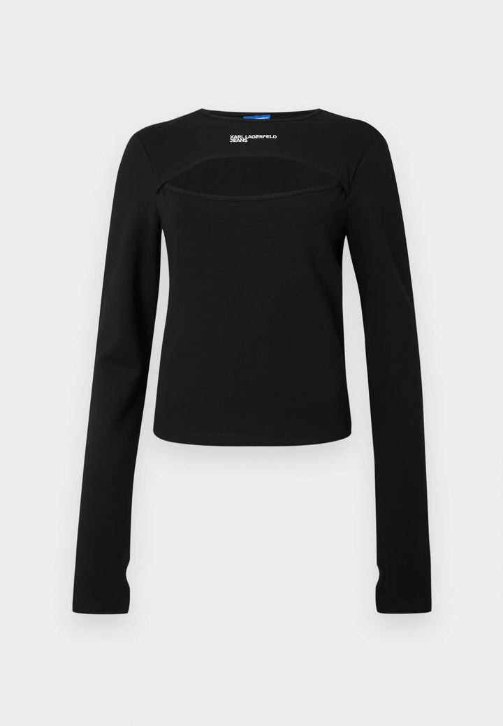 Karl Lagerfeld Milano Cut Out Women's Top | Black