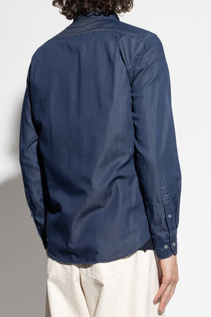 Paul & Shark Giza Cotton X-Soft Light Denim Shirt | Navy