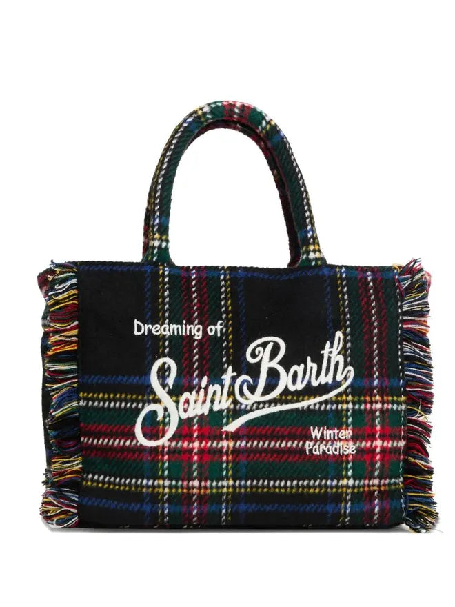 MC2 Saint Barth Colette Wool Tartan Bag | Multicolor
