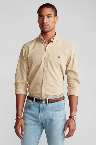 Ralph Lauren Custom Fit Oxford Shirt | Surrey Tan
