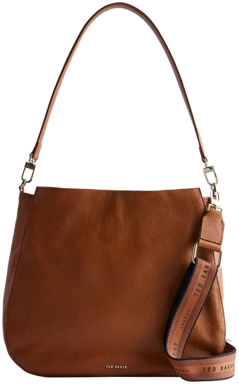 Ted Baker Darciel Branded Webbing Hobo Bag | Brown Chocolate