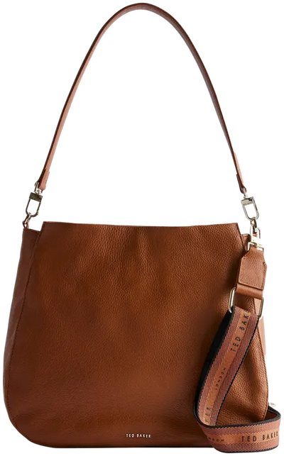 Ted Baker Darciel Branded Webbing Hobo Bag | Brown Chocolate