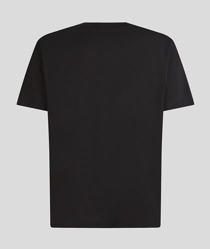 Karl Lagerfeld Regular Mixed Material T-shirt | Black