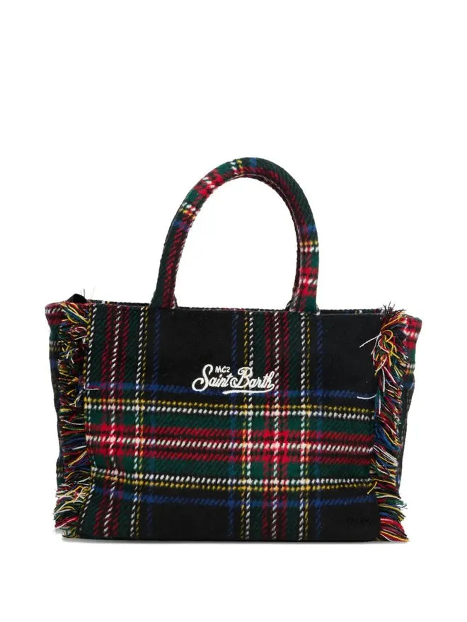 MC2 Saint Barth Colette Wool Tartan Bag | Multicolor