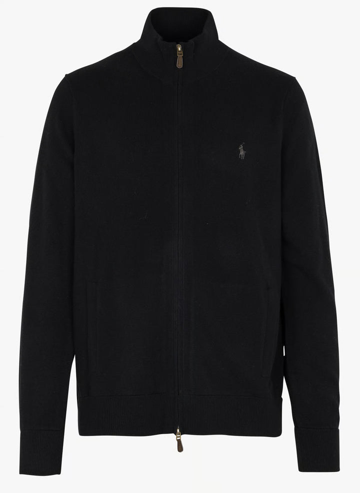 Ralph Lauren Wool Full-Zip Jumper | Black