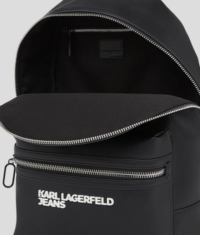 Karl Lagerfeld Essential Grainy Faux Leather Backpack | Black