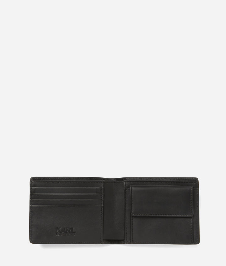 Karl Lagerfeld Loom Leather Bifold Wallet | Black