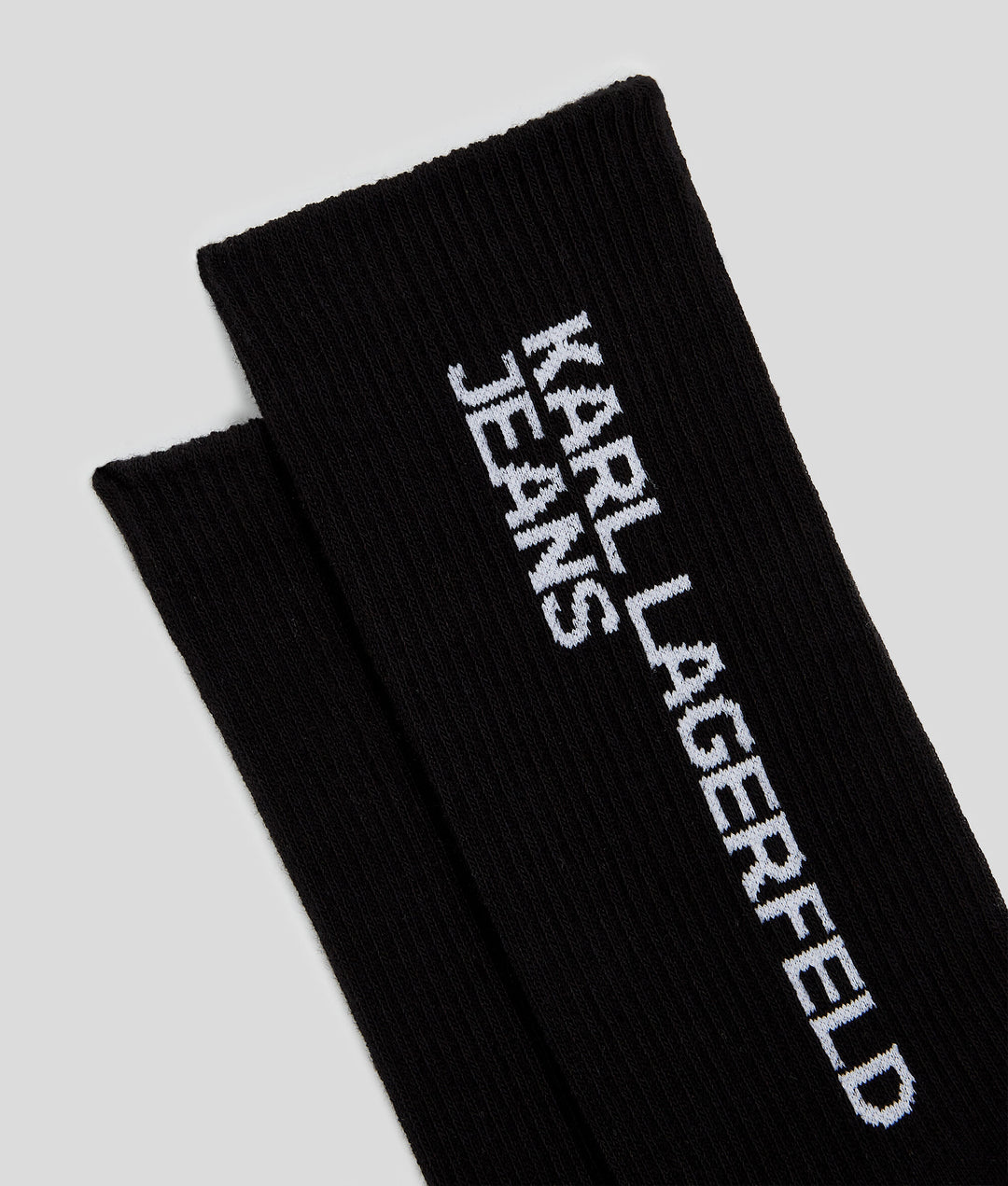 Karl Lagerfeld Men's Logo Socks 2 Pack | White/Black