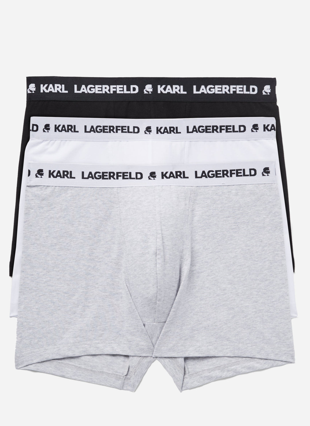 Karl Lagerfeld Logo Monochrome Trunk 3 Pieces | Black/Grey/White