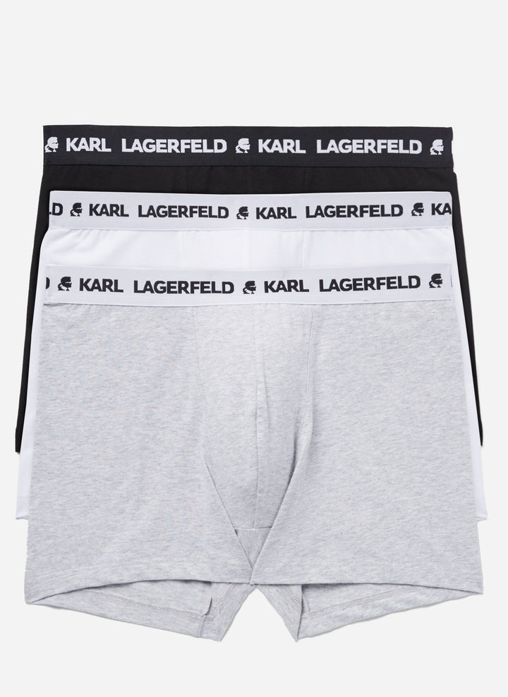 Karl Lagerfeld Logo Monochrome Trunk 3 Pieces | Black/Grey/White