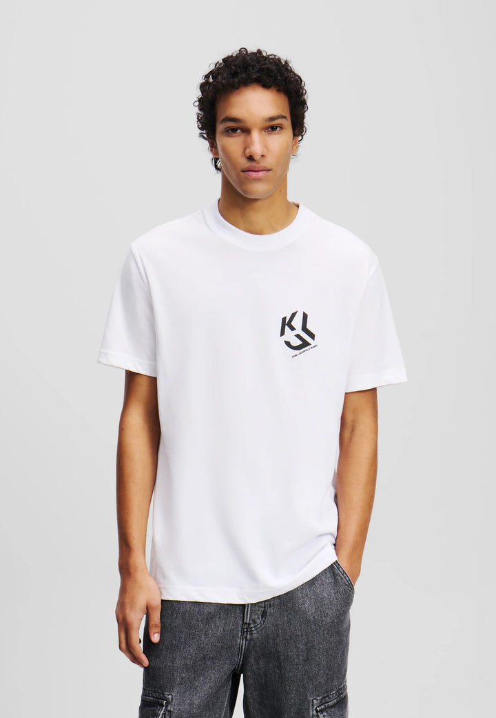 Karl Lagerfeld Regular Monogram Men's T-shirt | White