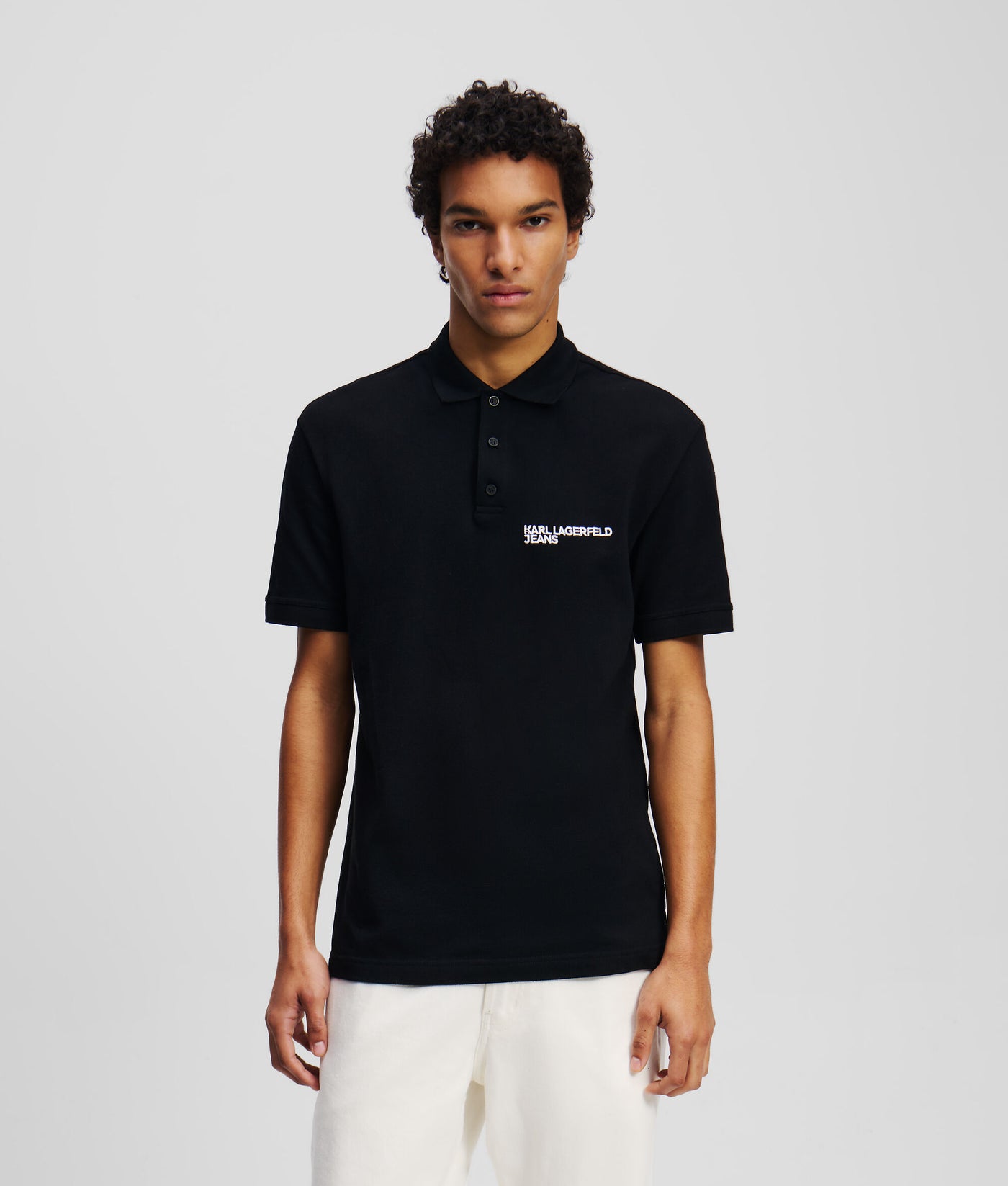 Karl Lagerfeld Logo Polo Shirt | Black