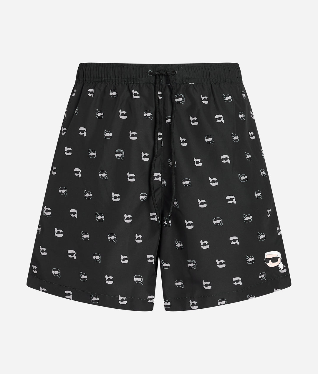 Karl Lagerfeld Ikon All-Over Print Boardshorts | Black