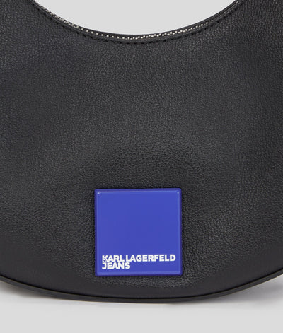 Karl Lagerfeld Box Logo Halfmoon Bag | Black