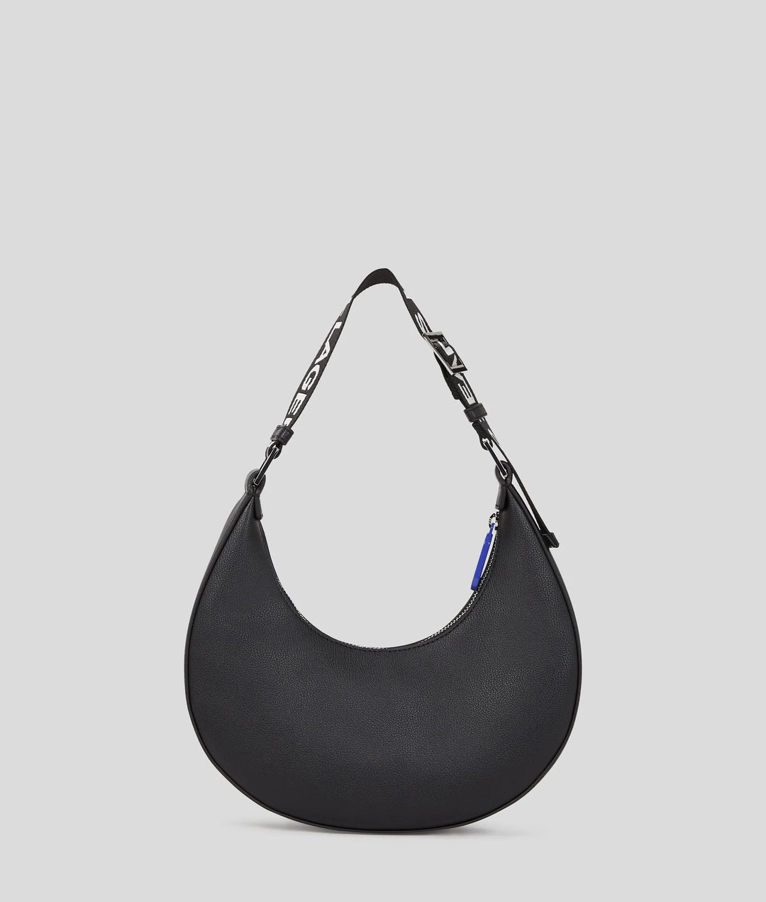 Karl Lagerfeld Box Logo Halfmoon Bag | Black