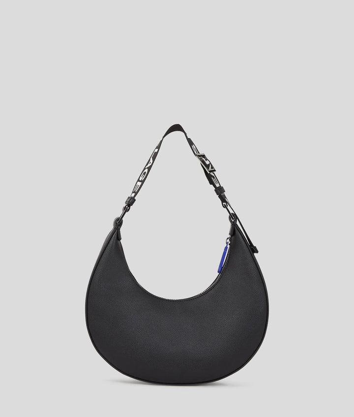 Karl Lagerfeld Box Logo Halfmoon Bag | Black