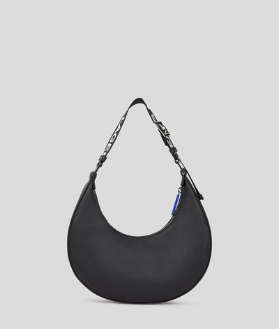 Karl Lagerfeld Box Logo Halfmoon Bag | Black