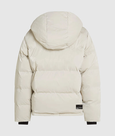 Karl Lagerfeld Women's Shiny Puffer Jacket | Off White