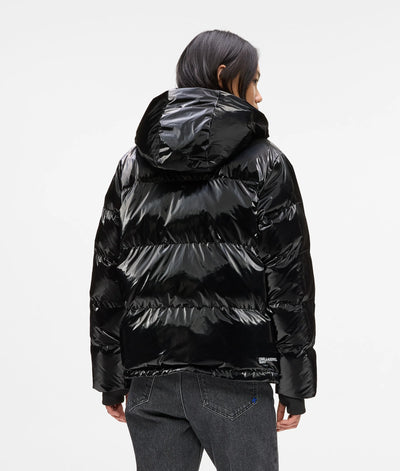 Karl Lagerfeld Women's Shiny Puffer Jacket | Black