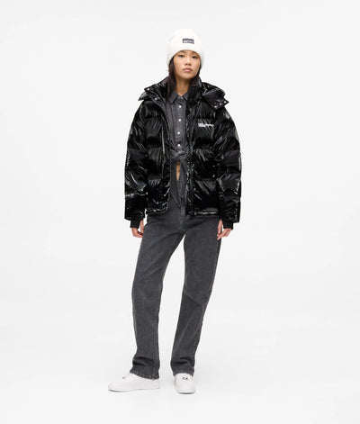 Karl Lagerfeld Women's Shiny Puffer Jacket | Black