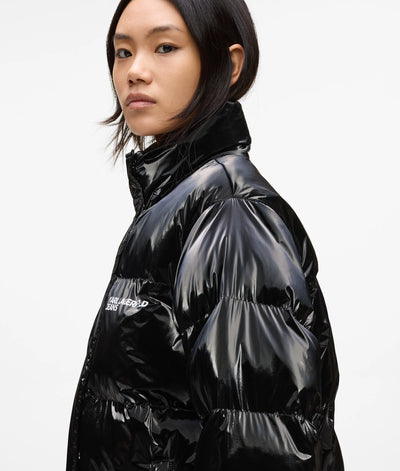Karl Lagerfeld Women's Shiny Puffer Jacket | Black