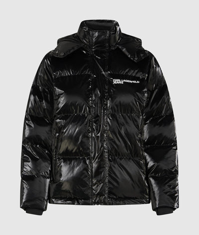 Karl Lagerfeld Women's Shiny Puffer Jacket | Black