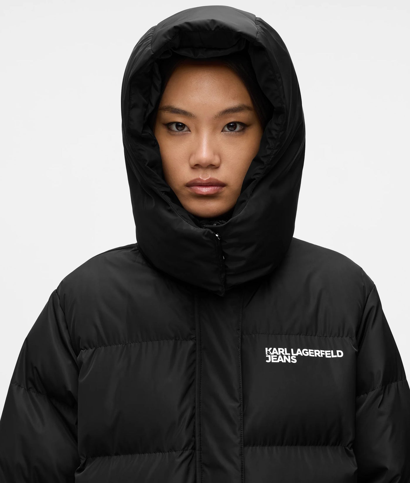 Karl Lagerfeld Women's Long Puffer Jacket | Black