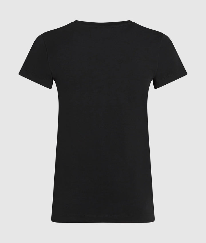 Karl Lagerfeld Women's Slim Reflective Logo T-shirt | Black