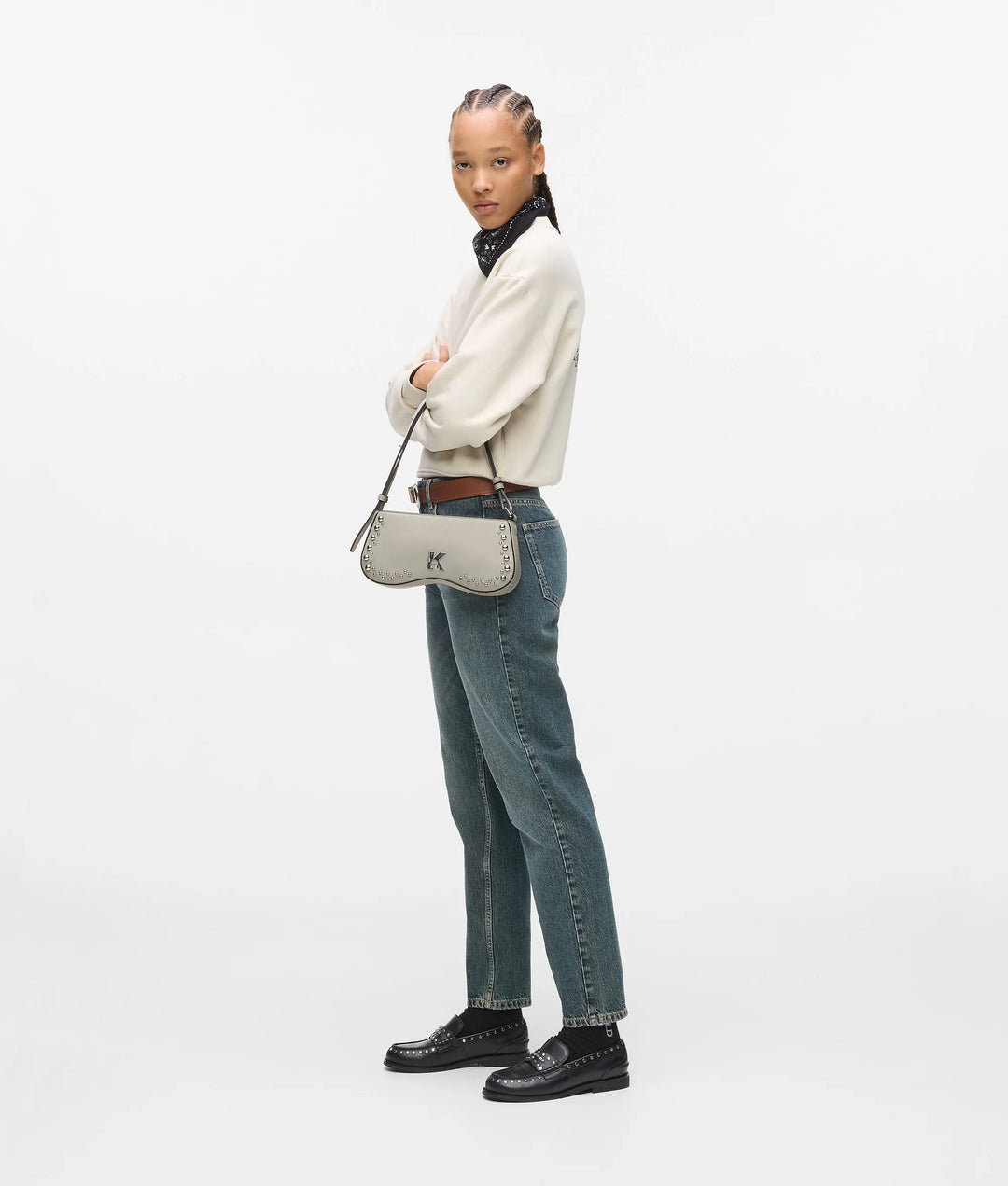 Karl Lagerfeld Studded Shoulder Bag | Moonstruck