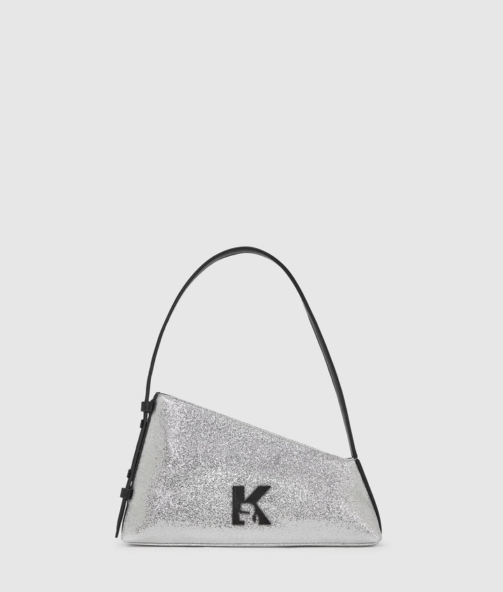 Karl Lagerfeld Geo Shiny Shoulder Bag | Silver