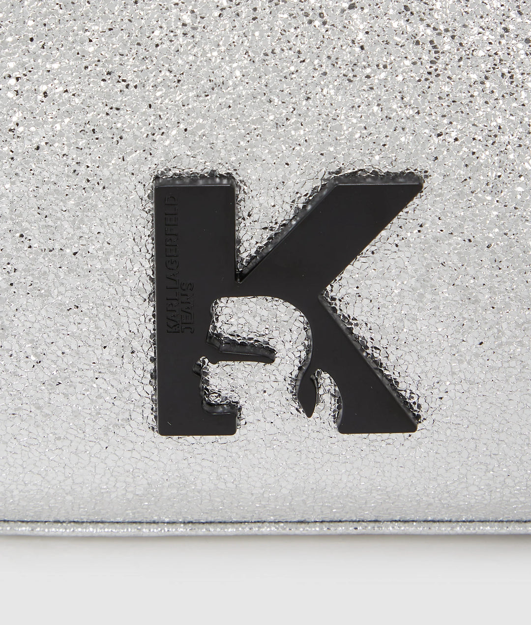 Karl Lagerfeld Geo Shiny Shoulder Bag | Silver
