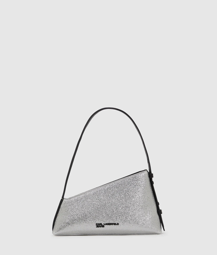 Karl Lagerfeld Geo Shiny Shoulder Bag | Silver