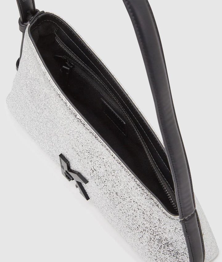 Karl Lagerfeld Geo Shiny Shoulder Bag | Silver