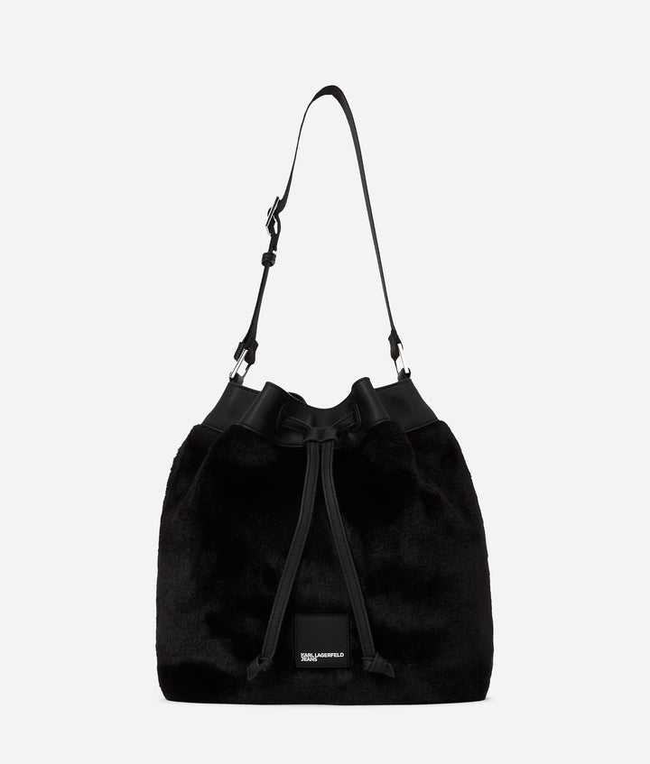 Karl Lagerfeld Faux Bucket Bag | Black