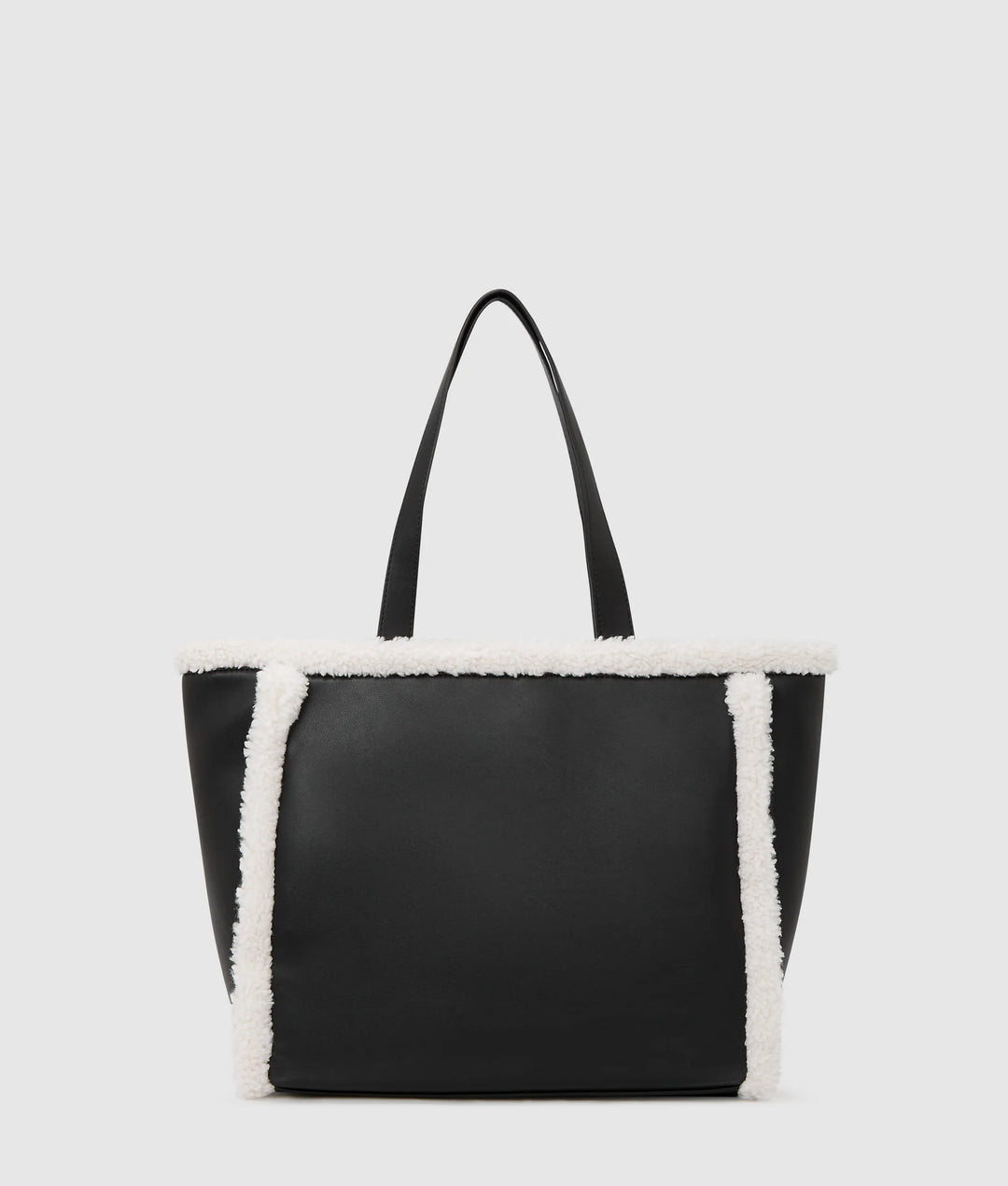 Karl Lagerfeld Shearling Tote Bag | Black/White