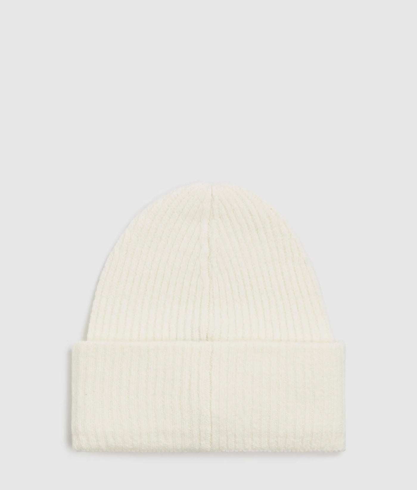Karl Lagerfeld Unisex Logo Patch Long Beanie | Off White