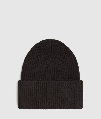 Karl Lagerfeld Unisex Logo Patch Long Beanie | Black