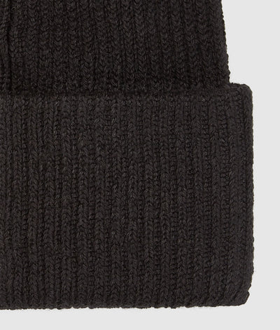 Karl Lagerfeld Unisex Logo Patch Long Beanie | Black
