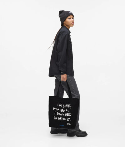 Karl Lagerfeld Box Logo Quote Shopper Bag | Black