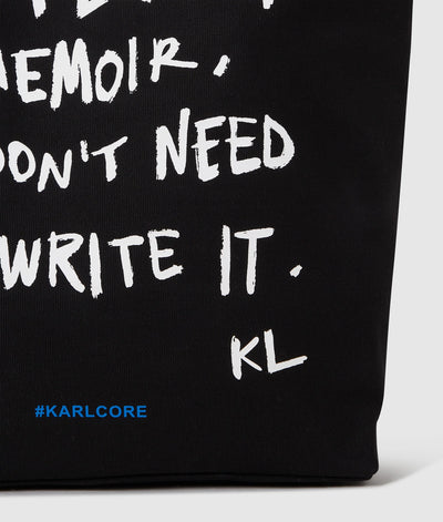 Karl Lagerfeld Box Logo Quote Shopper Bag | Black