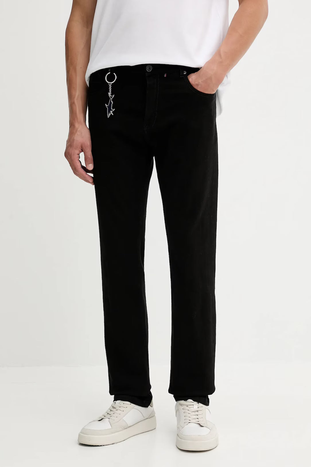 Paul & Shark Black Rivet Organic Stretch Denim | Black