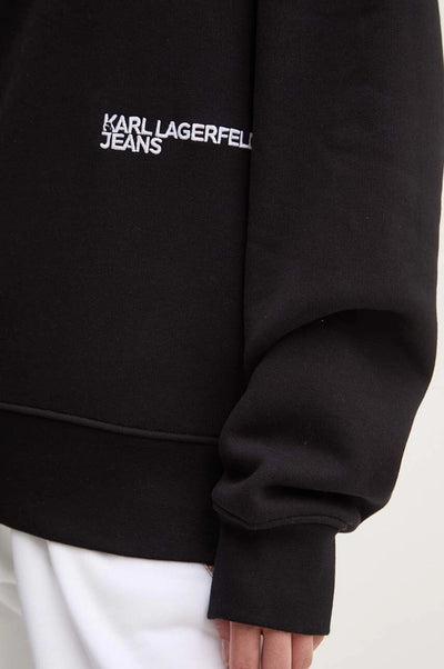 Karl Lagerfeld Cotton Relaxed Fit Sweatshirt | Black