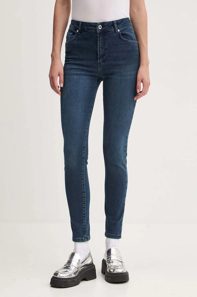 Karl Lagerfeld Women's High Rise Skinny Jeans | Cast Blue