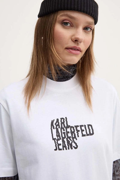 Karl Lagerfeld Cotton Regular Fit T-shirt | White