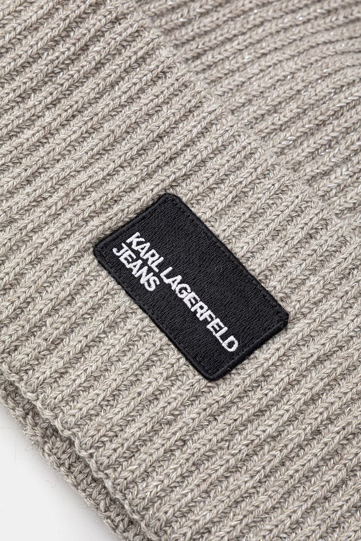 Karl Lagerfeld Long Beanie Lurex | Silver